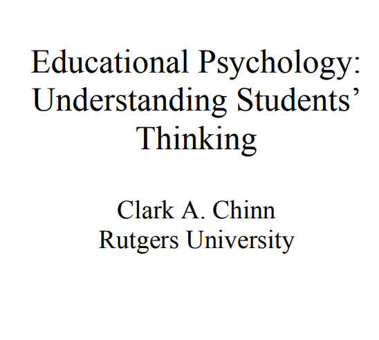 Educational Psychology Understanding Students Thinking