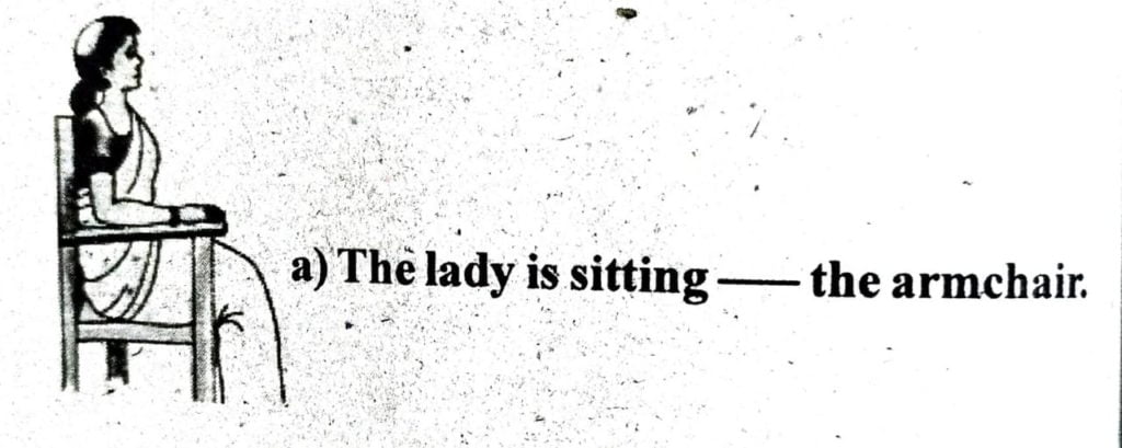 The lady is sitting