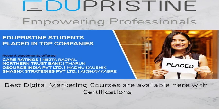 EduPristine is a Top 2 Digital Marketing Training Institutes in India