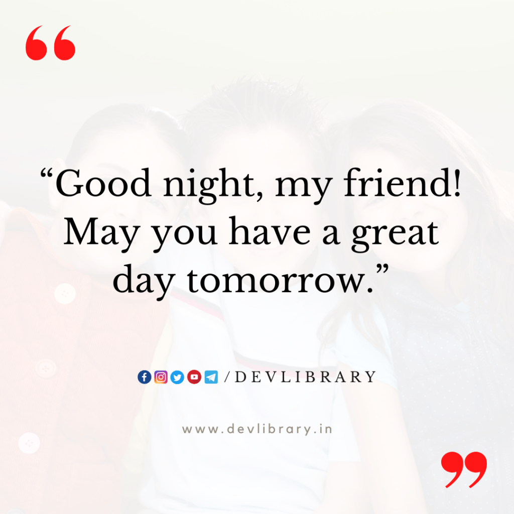 Good Night Quotes for Friends 