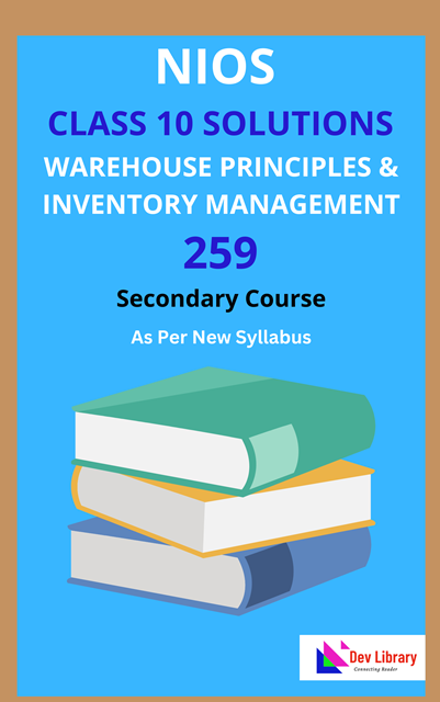 NIOS Class 10 Warehouse Principles & Inventory Management Solutions