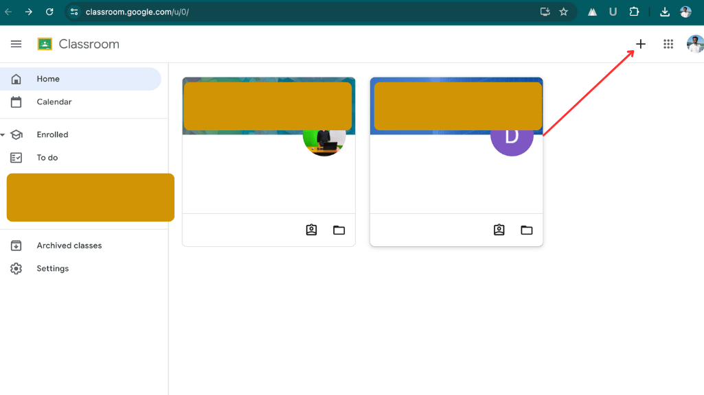 Open Google Classroom