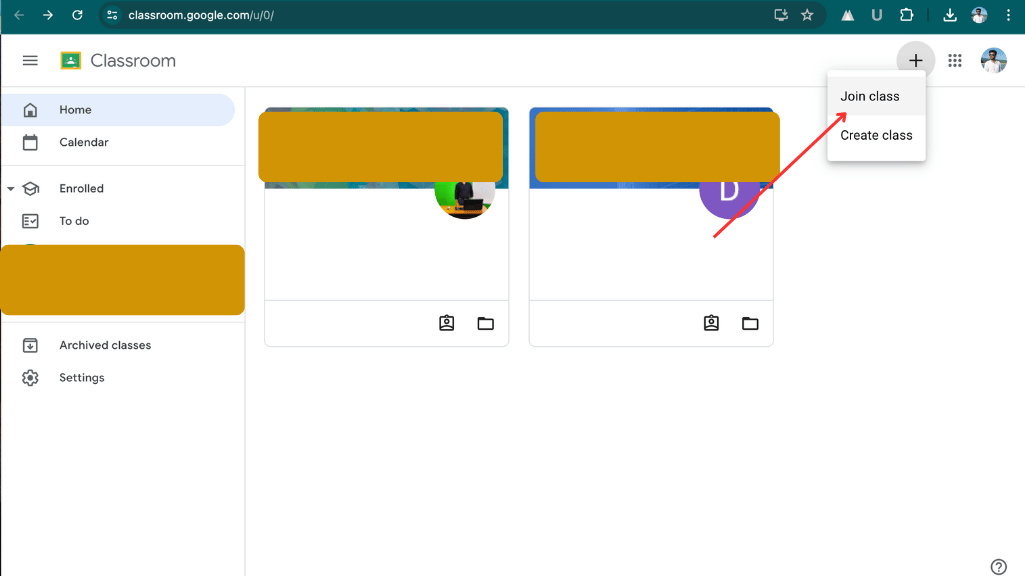 Click the "+" icon at the top right