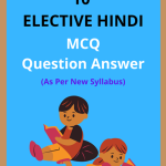 Class 10 Elective Hindi MCQ Question Answer