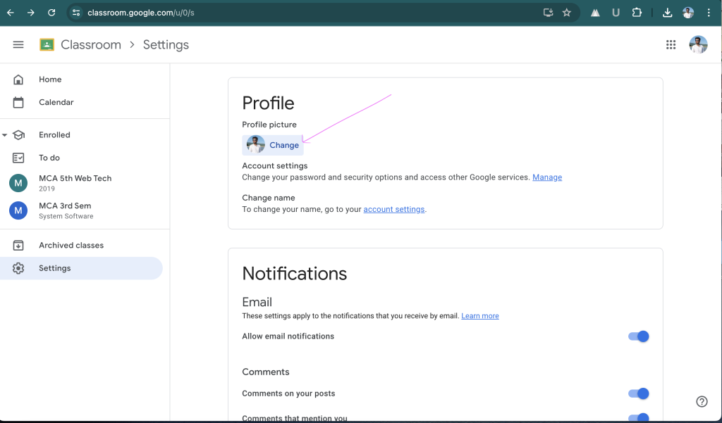 Updating your profile picture