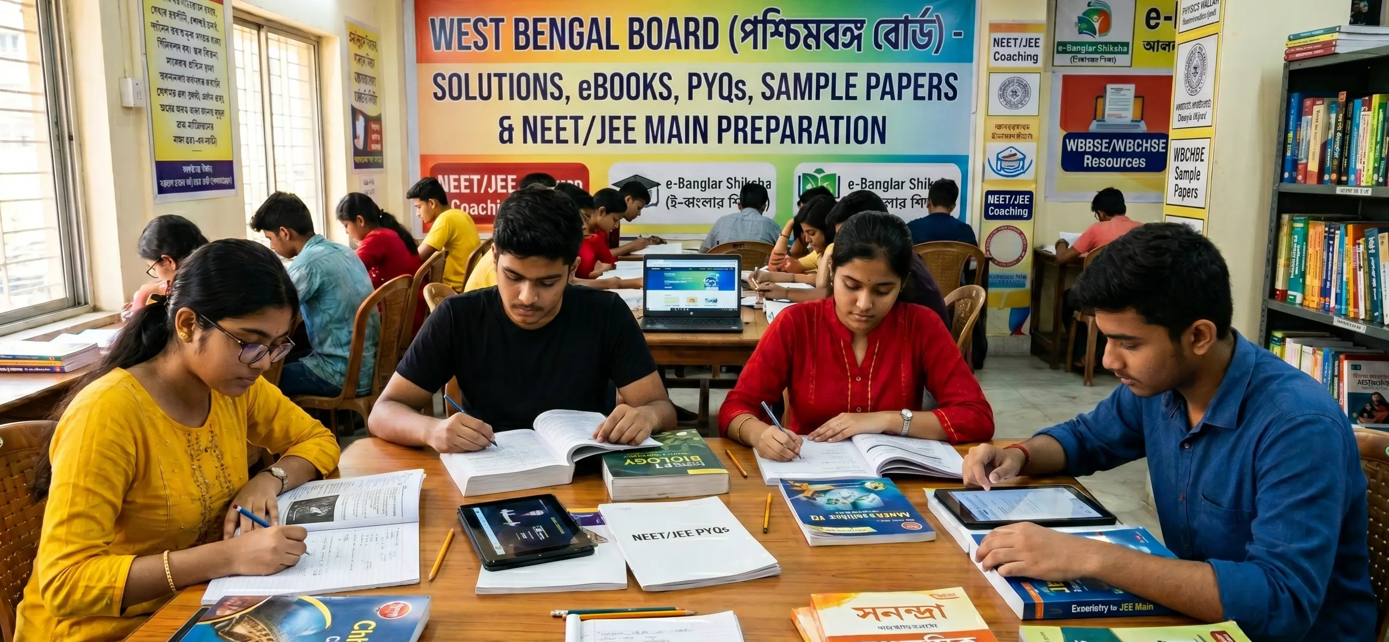 WB Board (পশ্চিমবঙ্গ বোর্ড) Solutions, eBooks, PYQs, Sample Papers & NEET JEE Main Preparation