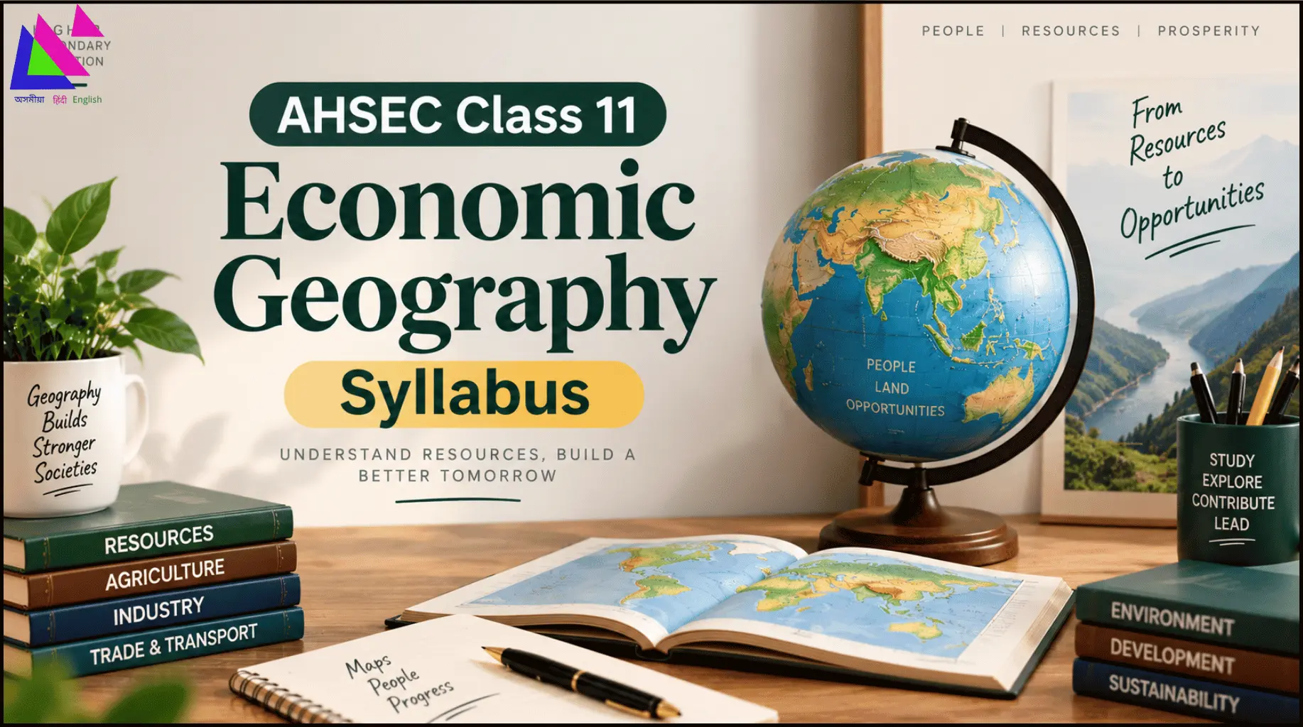 AHSEC Class 11 Economic Geography Syllabus