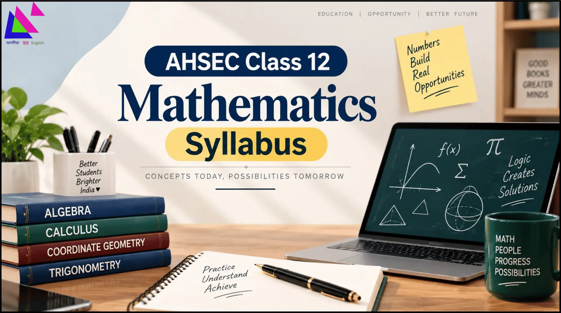 AHSEC Class 12 Mathematics Syllabus